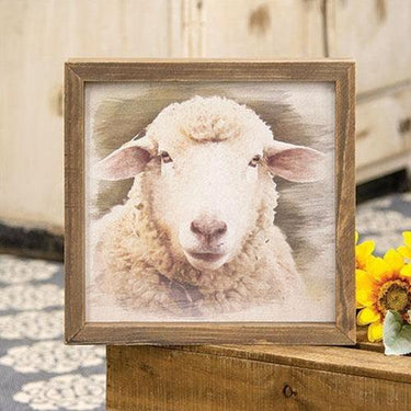 Serious Sheep Framed Print Wood Frame - The Fox Decor